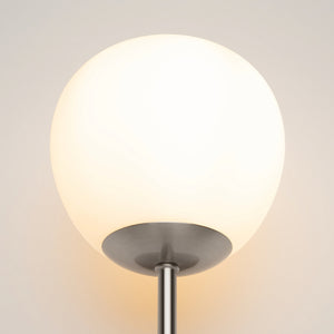 Wall lamp with satin nickel finish and white frosted glass shade – Erich | Maytoni