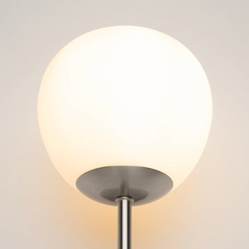 Wall lamp with satin nickel finish and white frosted glass shade – Erich | Maytoni