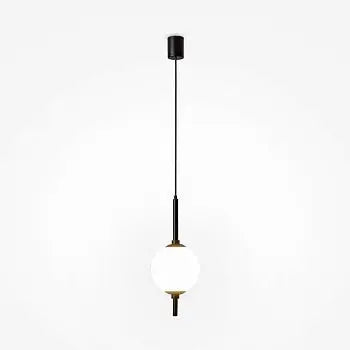 Pendant Light Black Metal Frame with White Glass Shade – The Sixth Sense Z020PL-L6B3K | Maytoni