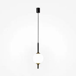 Pendant Light Black Metal Frame with White Glass Shade – The Sixth Sense Z020PL-L6B3K | Maytoni