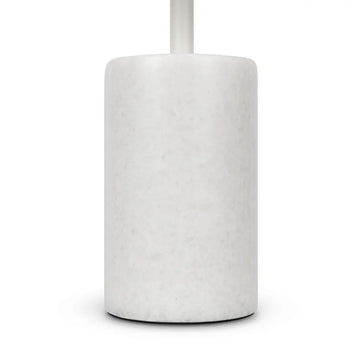 Table Lamp White Metal Marble Base & Glossy Glass Diffuser – Kyoto | Maytoni