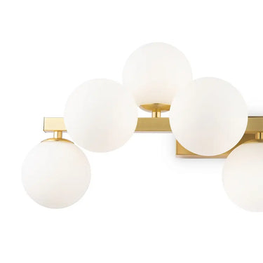 Wall lamp with satin brass finish and white opal glass spheres – Dallas | Maytoni