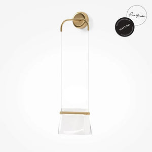 Brass wall lamp, metal base, transparent glass diffuser, integrated 8W LED 3000K – Cabaret| Maytoni