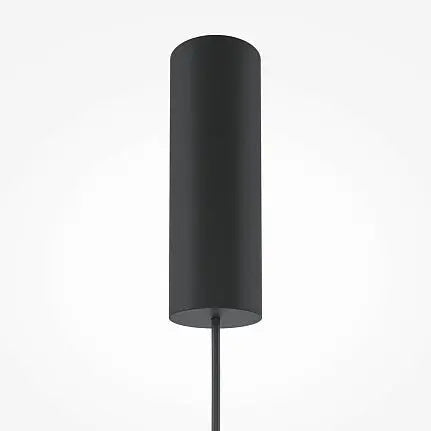 Pendant Lamp Matte Black Metal Frame Smoke Grey Oval Glass LED 12W 3000K – Bangkok | Maytoni