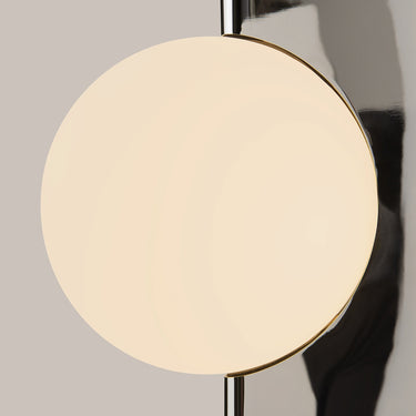 Wandleuchte Chrom, kugelförmiger Opalglas-Schirm, G9 25 W – Avant-garde | Maytoni