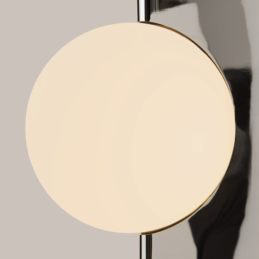 Wall light Chrome, spherical opal glass shade, G9 25W – Avant-garde | Maytoni