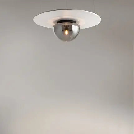 Ceiling Light Black Finish & Decorative Glass Shade - Glassy | Maytoni