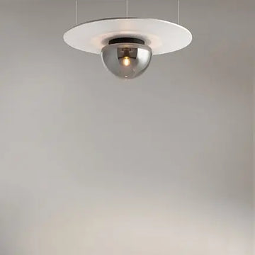 Ceiling Light Black Finish & Decorative Glass Shade - Glassy | Maytoni