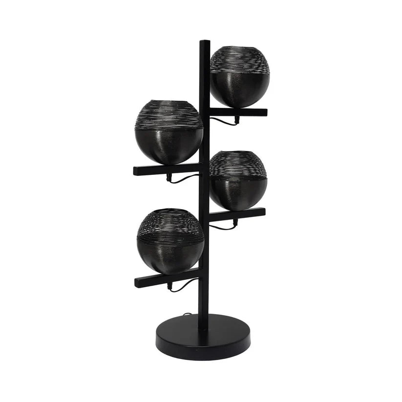 Leuchten Eisenstruktur handgefertigte Kugenelemente elegantes Schwarz – Eclipse 125 | Kayoom - Esszett Luxury | Stilvolles Wohnen mit Charakter