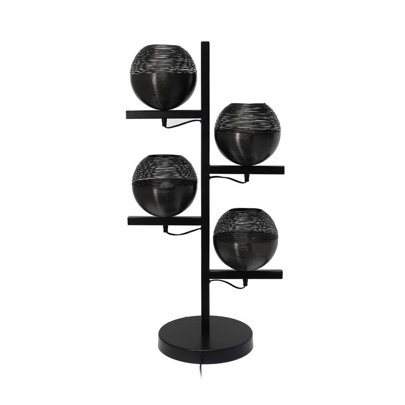Leuchten Eisenstruktur handgefertigte Kugenelemente elegantes Schwarz – Eclipse 125 | Kayoom - Esszett Luxury | Stilvolles Wohnen mit Charakter