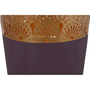 Vase im Art - Deco - Stil mit goldener Struktur dunkellila Oberfläche und eleganter Form – Art Deco 1115 | Kayoom - Esszett Luxury | Stilvolles Wohnen mit Charakter