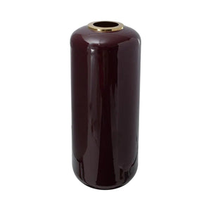 Vase im Art - Deco - Stil mit goldener Struktur beerenfarbener Oberfläche und eleganter Form – Art Deco 205 | Kayoom - Esszett Luxury | Stilvolles Wohnen mit Charakter