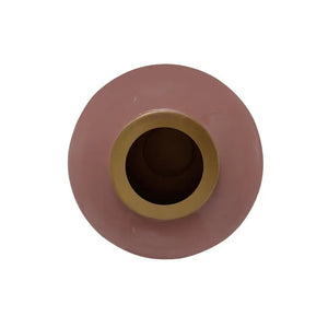 Vase im Art - Deco - Stil mit goldener Struktur beerenfarbener Oberfläche und eleganter Form – Art Deco 205 | Kayoom - Esszett Luxury | Stilvolles Wohnen mit Charakter