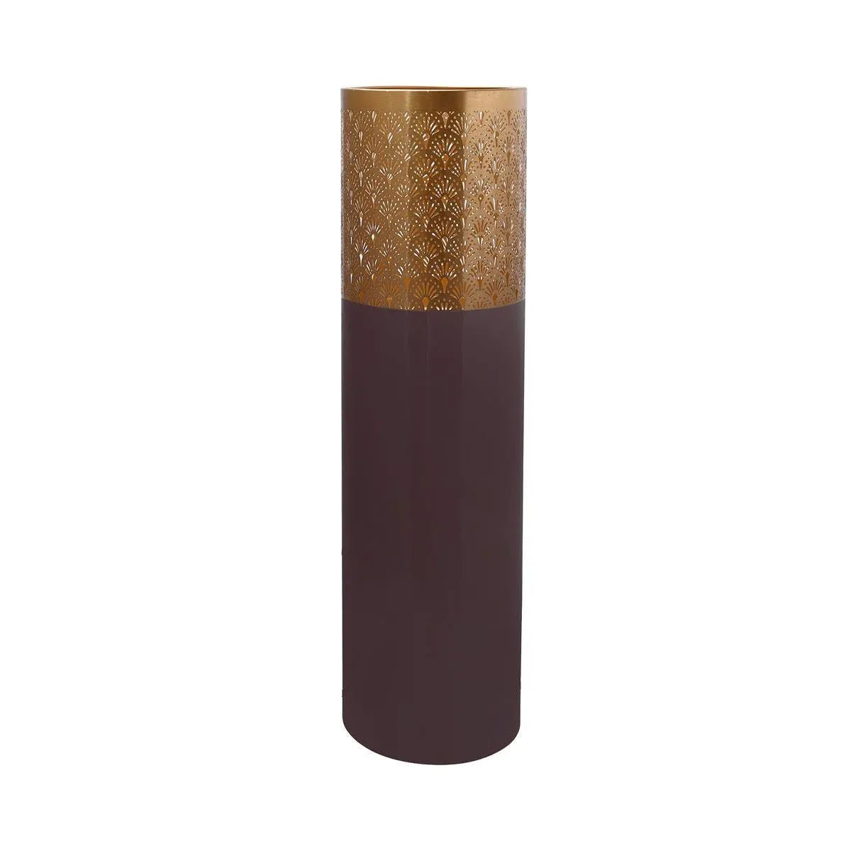 Vase im Art - Deco - Stil mit goldener Struktur dunkellila Oberfläche und eleganter Form – Art Deco 1115 | Kayoom - Esszett Luxury | Stilvolles Wohnen mit Charakter