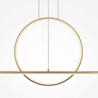 Pendelleuchte Schwarz & Gold Lineares Design & Integrierte LED – Halo | Maytoni - Esszett Luxury | Stilvolles Wohnen mit Charakter