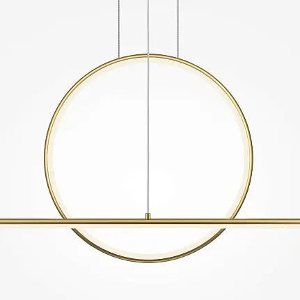 Pendant Light Black & Gold Linear Design & Integrated LED – Halo | Maytoni