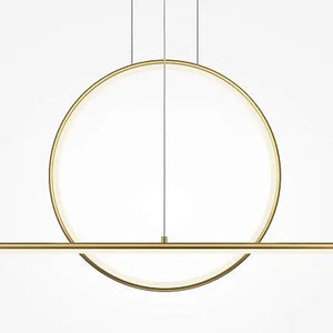 Pendant Light Black & Gold Linear Design & Integrated LED – Halo | Maytoni