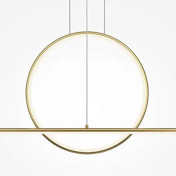 Pendant Light Black & Gold Linear Design & Integrated LED – Halo | Maytoni