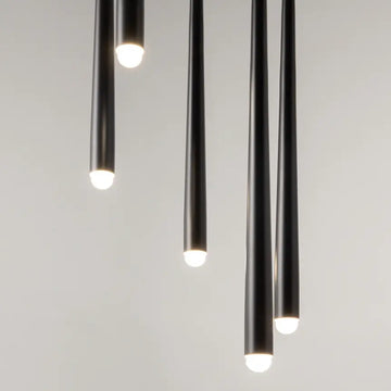 Pendant Light Curved Black Metal Housing LED – Cascade | Maytoni