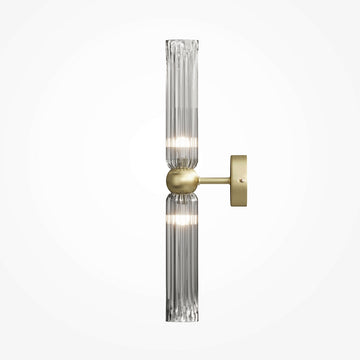 Wandleuchte – Gold Optik, Graues Glas, 28 Watt - Antic | Maytoni