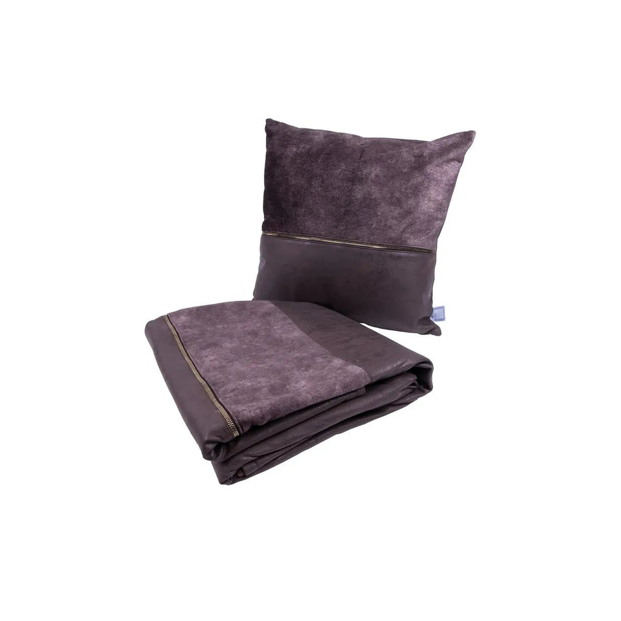 Decken & Kissen - Set – Kunstleder Deko - Reißverschluss Unifarben – Picco 125 | Kayoom - Esszett Luxury | Stilvolles Wohnen mit Charakter