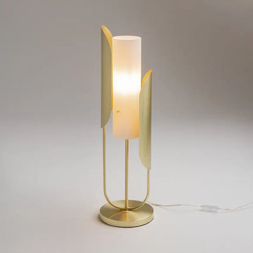 Table Lamp Gold-Colored Metal Frame Frosted Cylindrical Glass Shade & Modern Design – Cipresso | Maytoni