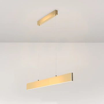 Pendelleuchte – Mattgold Finish, Metallgehäuse, 23 W Leistung, 100 cm Höhe, Warmweiß - Step | Maytoni