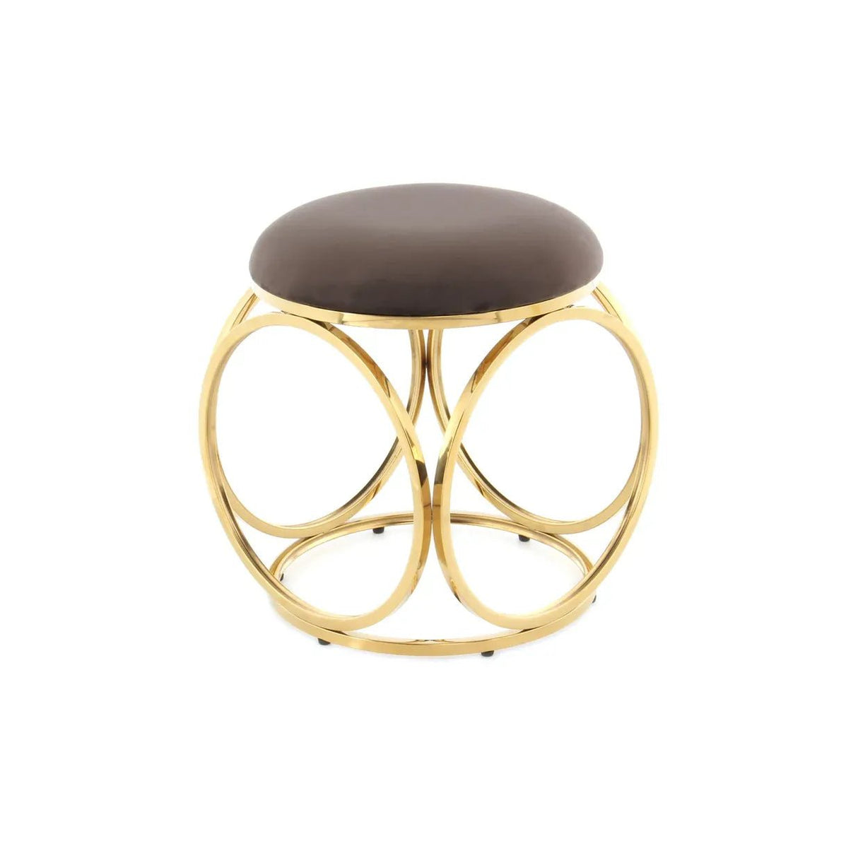 Hocker Samtbezug Edelstahlgestell in Roségold Drehfunktion Stauraum – Whitney 325 | Kayoom - Esszett Luxury | Stilvolles Wohnen mit Charakter