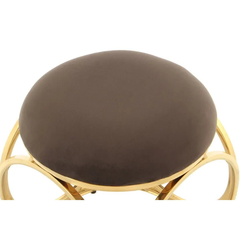 Hocker Samtbezug Edelstahlgestell in Roségold Drehfunktion Stauraum – Whitney 325 | Kayoom - Esszett Luxury | Stilvolles Wohnen mit Charakter