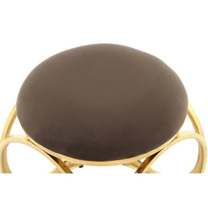 Hocker Samtbezug Edelstahlgestell in Roségold Drehfunktion Stauraum – Whitney 325 | Kayoom - Esszett Luxury | Stilvolles Wohnen mit Charakter