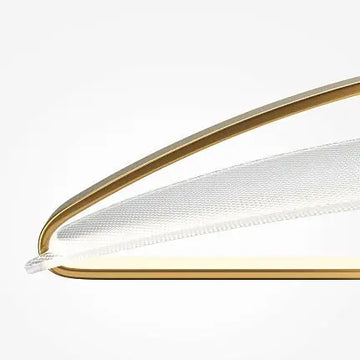 Pendant Lamp Brass-colored Metal Amber Glass Multi-head LED 34 W – Breeze | Maytoni