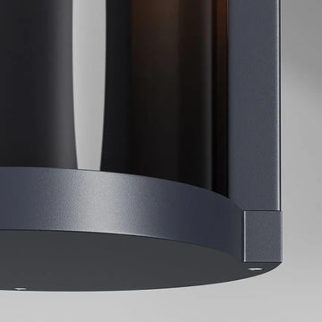 Wall light with graphite-colored aluminum body and plastic body with clear diffuser – Conf | Maytoni