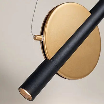 Pendant Lamp Black-Gold Circular Frame Integrated LED & Modern Design – Enigma | Maytoni