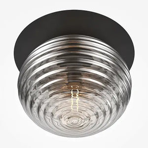 Deckenleuchte – Schwarzes Metall, Glasschirm, 1× E27, Ø35 cm - Reels | Maytoni