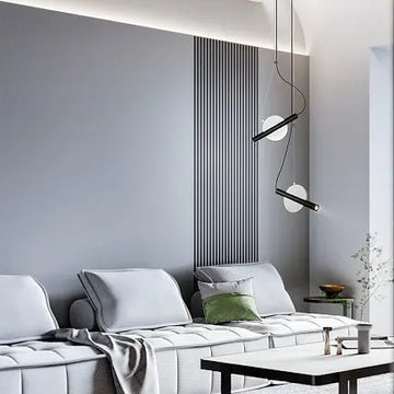 Pendant Lamp White Cylindrical Metal Housing Adjustable Black LED Head & Modern Design – Enigma | Maytoni