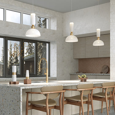 Pendant Light Gold-colored Metal Frame Frosted White Glass Dome E27 60W – Antic | Maytoni