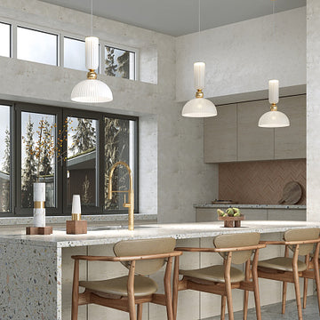 Pendelleuchte – Gold Ton, Weißes Glas, 60 W - Antic | Maytoni