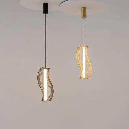 Pendant Light Black Metal Acrylic Elements Modern Linear Design – Shadows of the Past | Maytoni