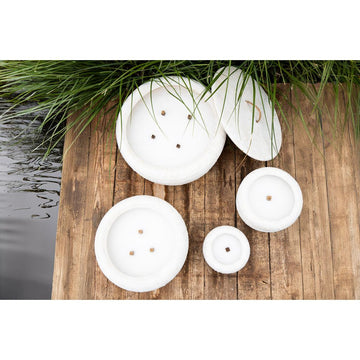 Kerze – Zement Design, Creme Farbe, Vier Licht, XL – Gabor | PTMD