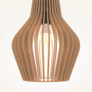 Oak Pendant Lamp 5-Layer Plywood Modern Design & Integrated LED – Roots | Maytoni