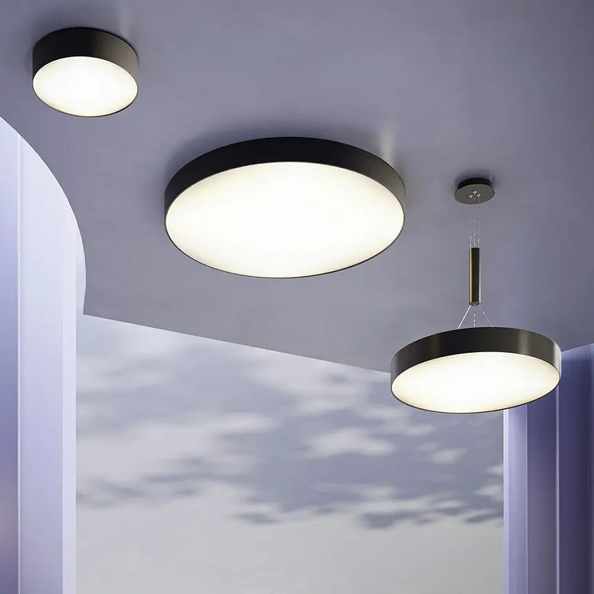 Black aluminum ceiling light with integrated 48W LED and neutral white light – Zon | Maytoni