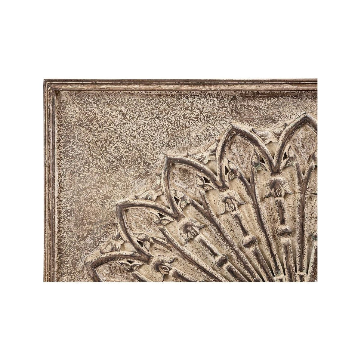 Geschnitztes Wandbild aus Holz - Casa Brown Antique M (120 x 120 cm) von PTMD - Esszett Luxury | Stilvolles Wohnen mit Charakter