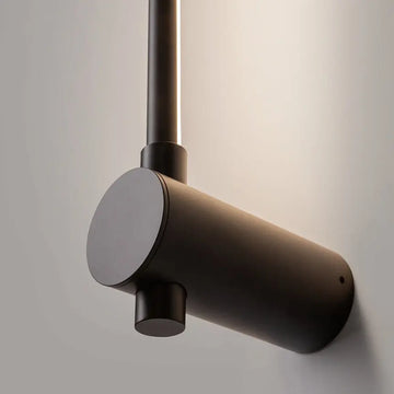 Wall lamp with swivel LED spot, black aluminum body and modern minimal design - Rotta | Maytoni