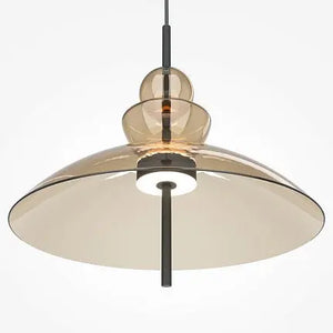 Pendant Light Matt Black Amber Glass-Oval LED 12W 3000K – Bangkok | Maytoni