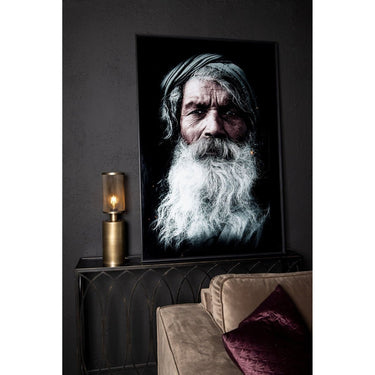 Glas - Wandbild - Indian Man von PTMD - Esszett Luxury | Stilvolles Wohnen mit Charakter