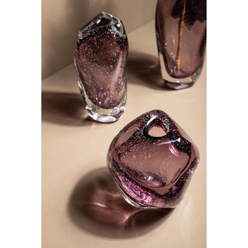 Glasvase - Bryce Purple 15.0 x 14.0 x 33.5 cm von PTMD - Esszett Luxury | Stilvolles Wohnen mit Charakter