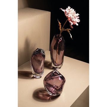 Glasvase - Bryce Purple 15.0 x 14.0 x 33.5 cm von PTMD - Esszett Luxury | Stilvolles Wohnen mit Charakter