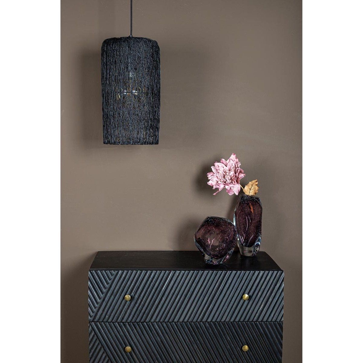 Glasvase - Bryce Purple 18.5 x 17.0 x 18.0 cm von PTMD - Esszett Luxury | Stilvolles Wohnen mit Charakter