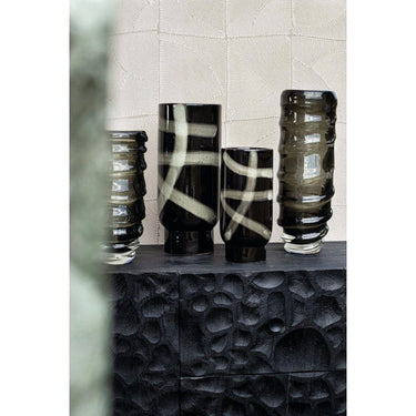 Glasvase - Diana Green 12.5 x 12.5 x 29.5 cm von PTMD - Esszett Luxury | Stilvolles Wohnen mit Charakter