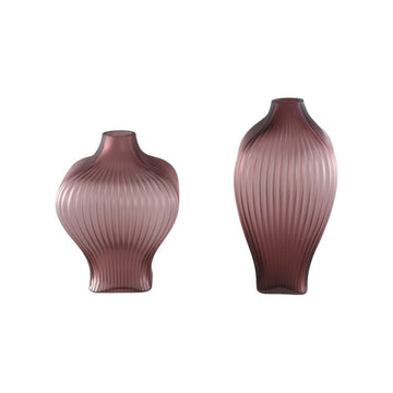 Glasvase - Halde 19.0 x 19.0 x 37.0 cm Lila von PTMD - Esszett Luxury | Stilvolles Wohnen mit Charakter